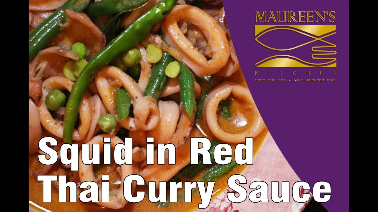 Squid in Red Thai Curry Sauce | Super Yummy | Easy recipe