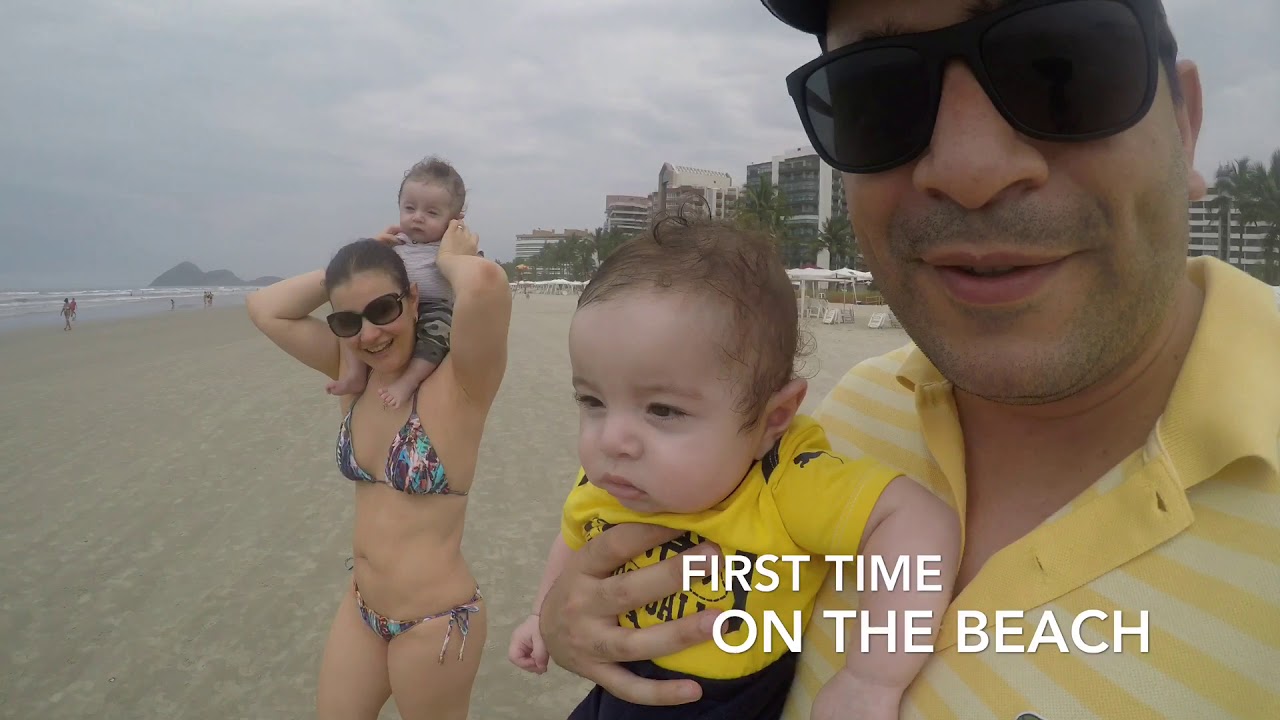 First time on the beach