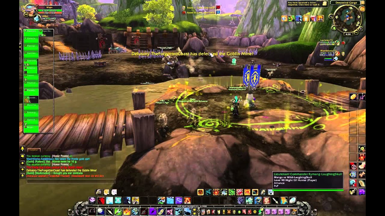 WOW battleground lvl 90 hunt!!!