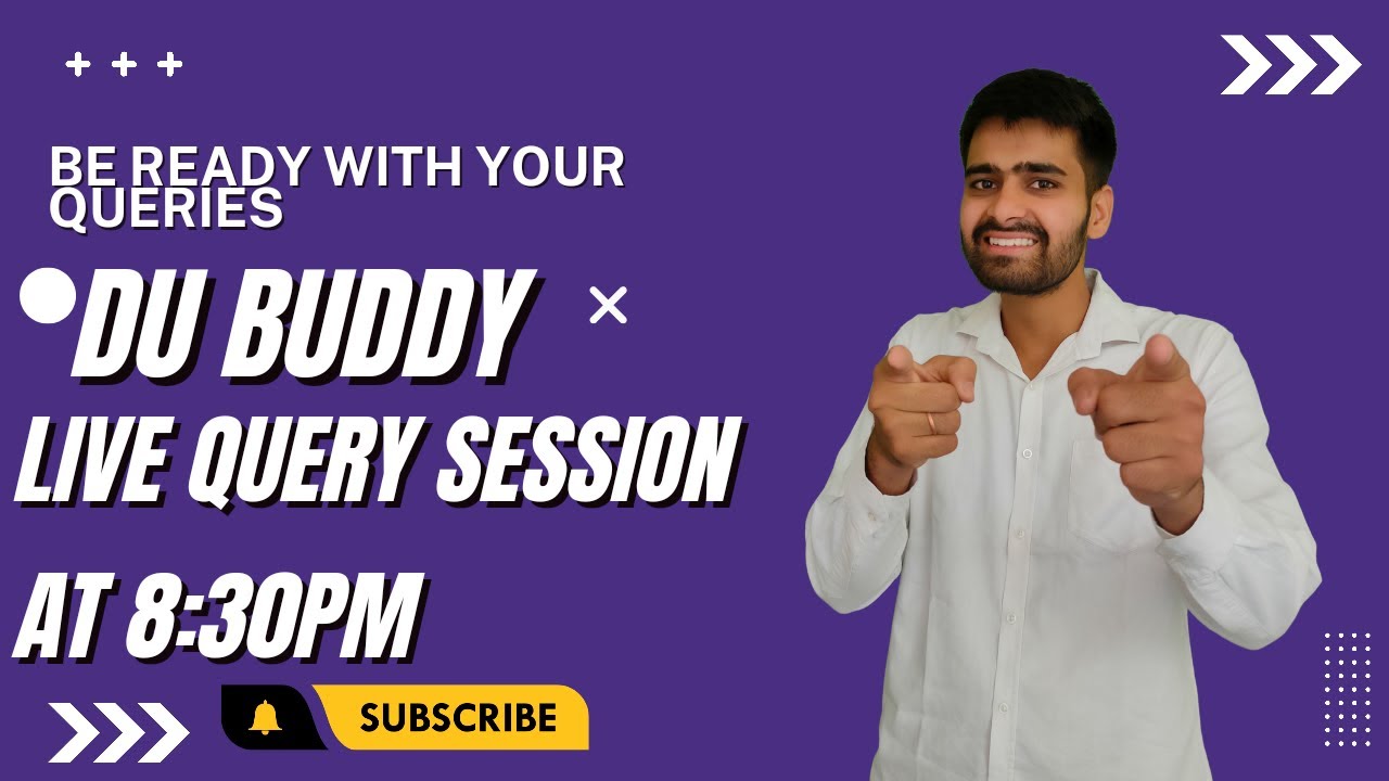 Delhi University  Admissions 2022 Live Query session.