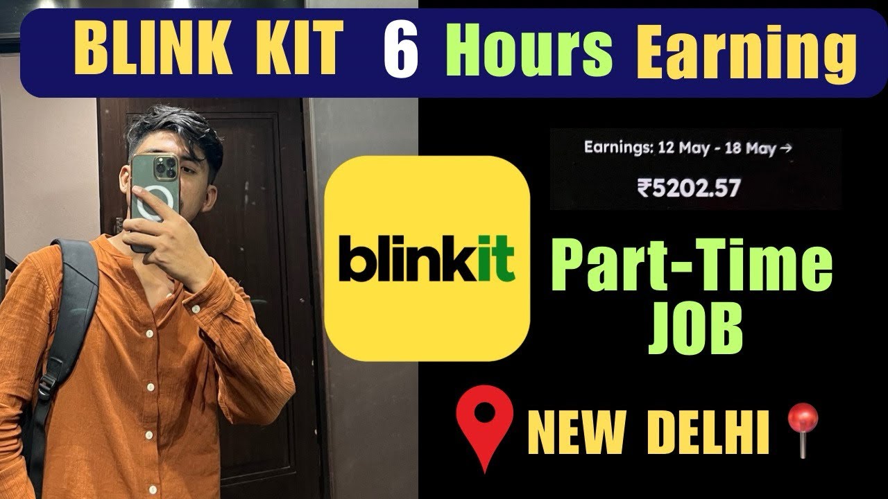 Blinkit 6 Hours Earning, Part-Time Job, New Delhi📍|| Vlog-53 ||