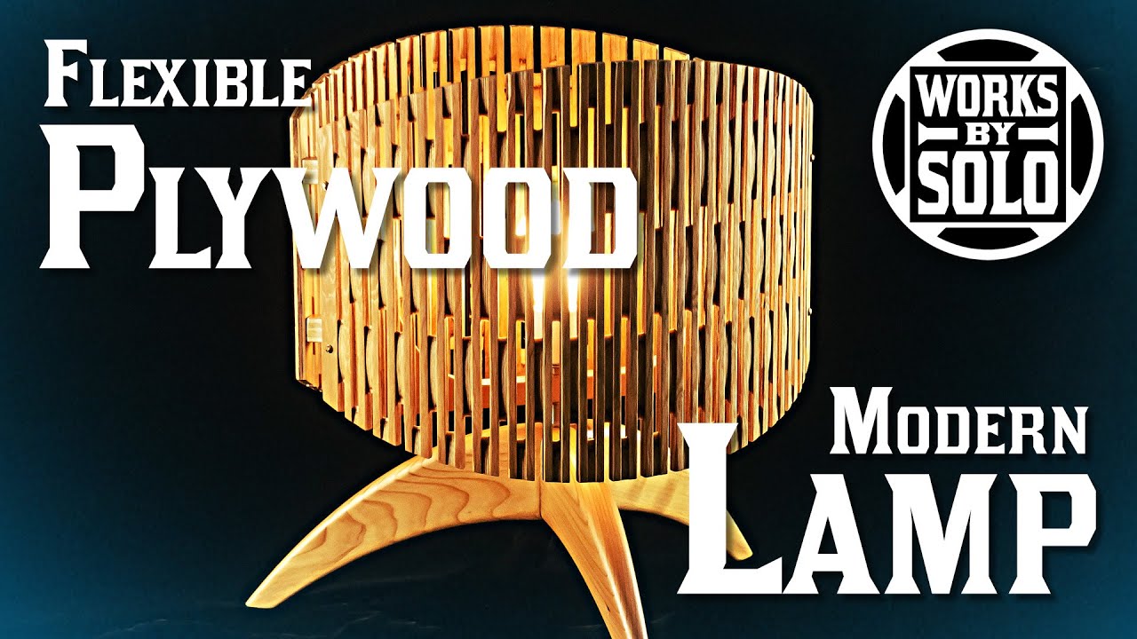 FLEXIBLE PLYWOOD LAMP // MID CENTURY MODERN // CNC CIRCULAR SAW // CNC MACHINING TIPS AND TRICKS