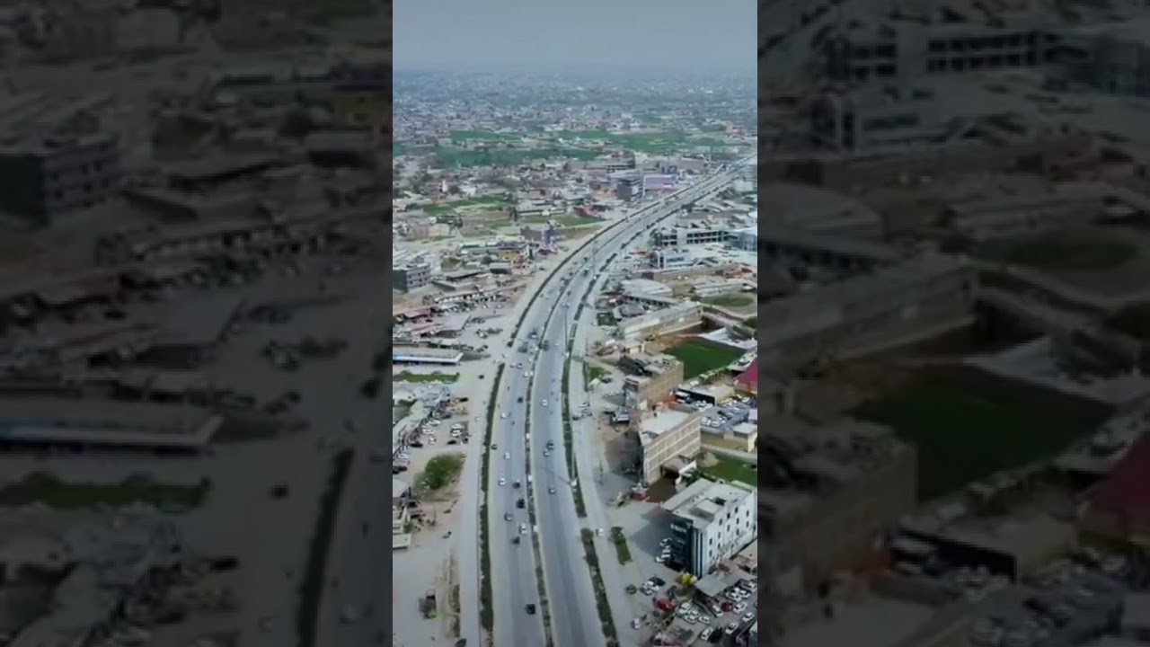 Peshawar ring road drone view