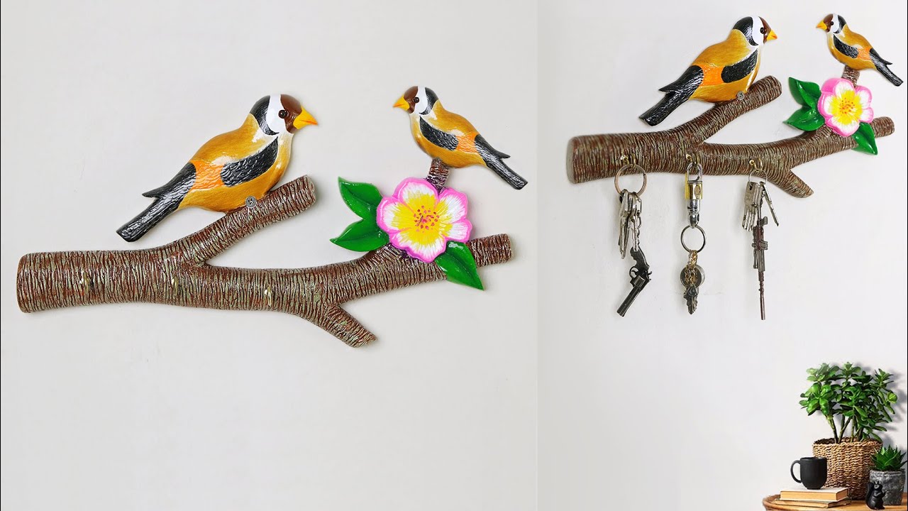 Key Ring Holder || Easy Cement wall hanging || Room Decor || Cement craft