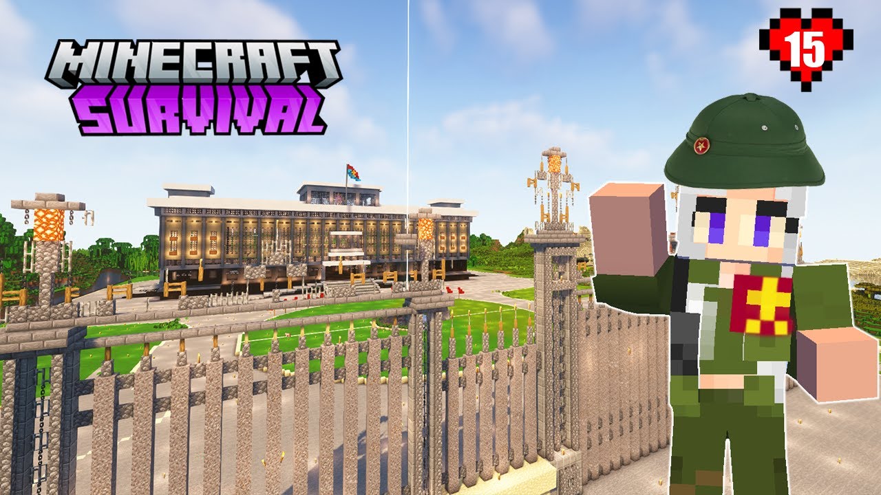 Mình đã xây dựng DINH ĐỘC LẬP mừng 30/4 trong Minecraft | I built DINH DOC LAP in Minecraft