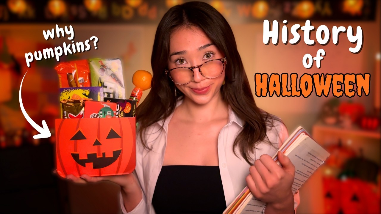 ASMR Teacher Roleplay 📚 Teaching you the History of Halloween 🎃