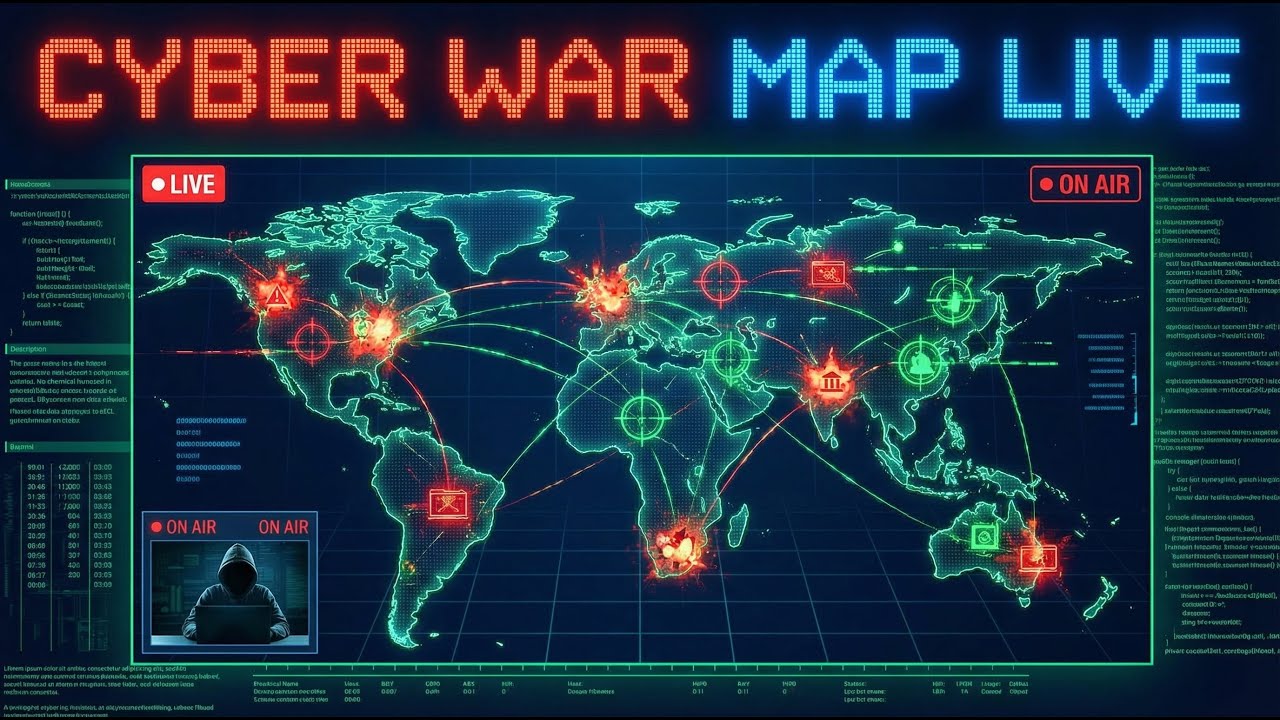 Cyber War Map LIVE &ndash; Real-Time Global Cyber Attacks