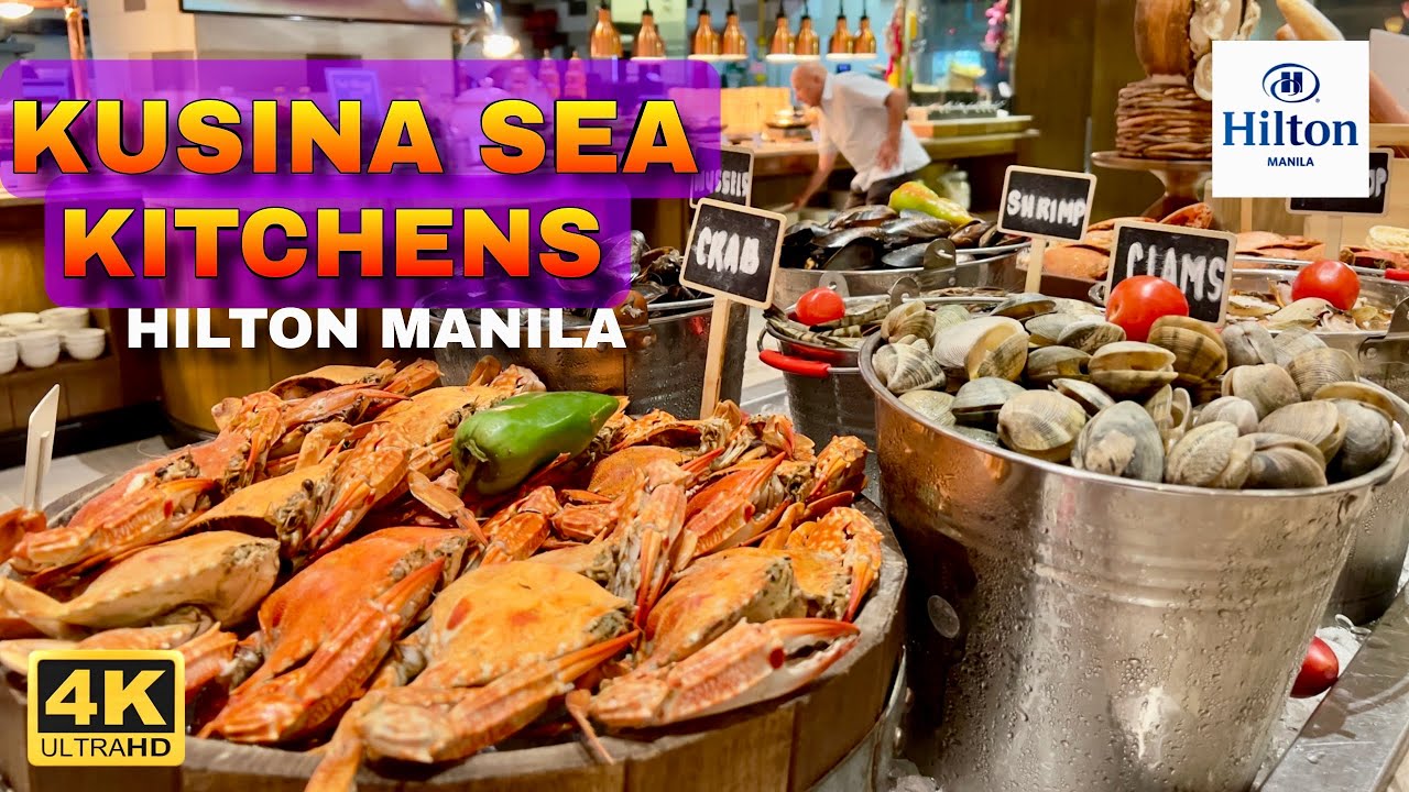 Kusina Sea Kitchen Buffet Experience | UNLIMITED SEAFOOD ala DAMPA style at Hilton Manila?! 🇵🇭 🦐🍣|