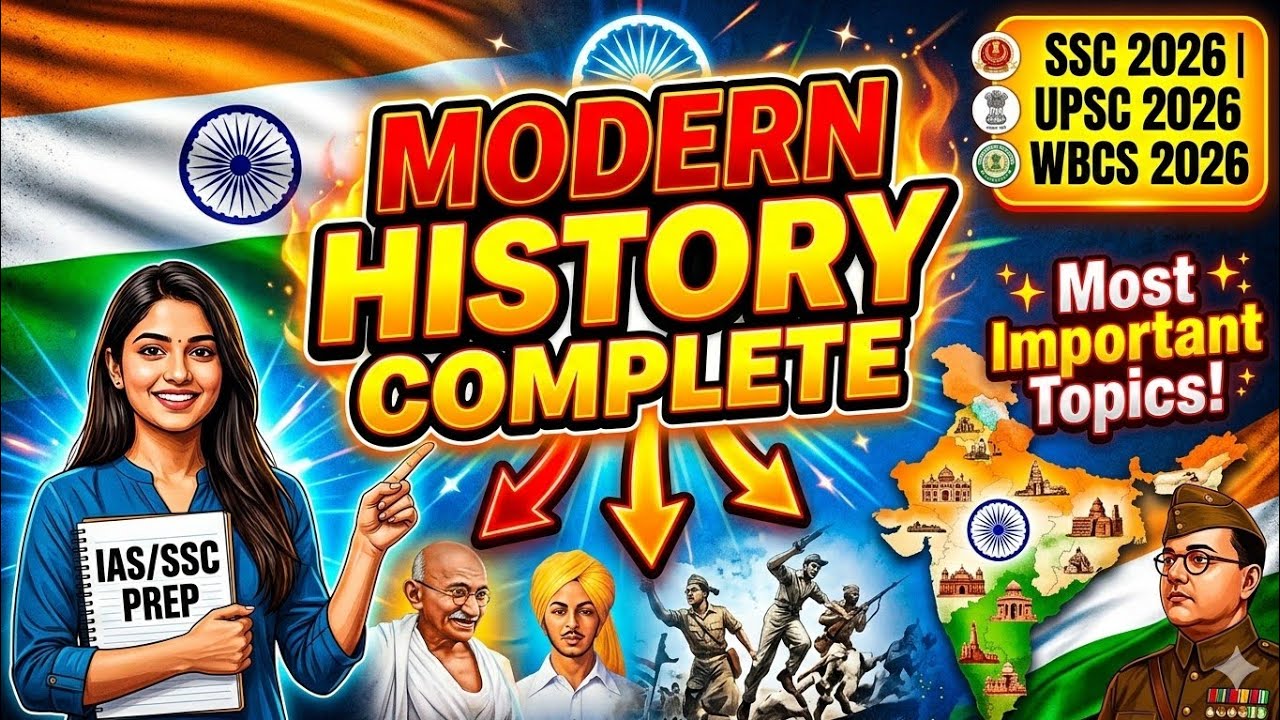 ONE SHOT - आधुनिक भारत का इतिहास -🤯 COMPLETE INDIAN MODERN HISTORY #history 
