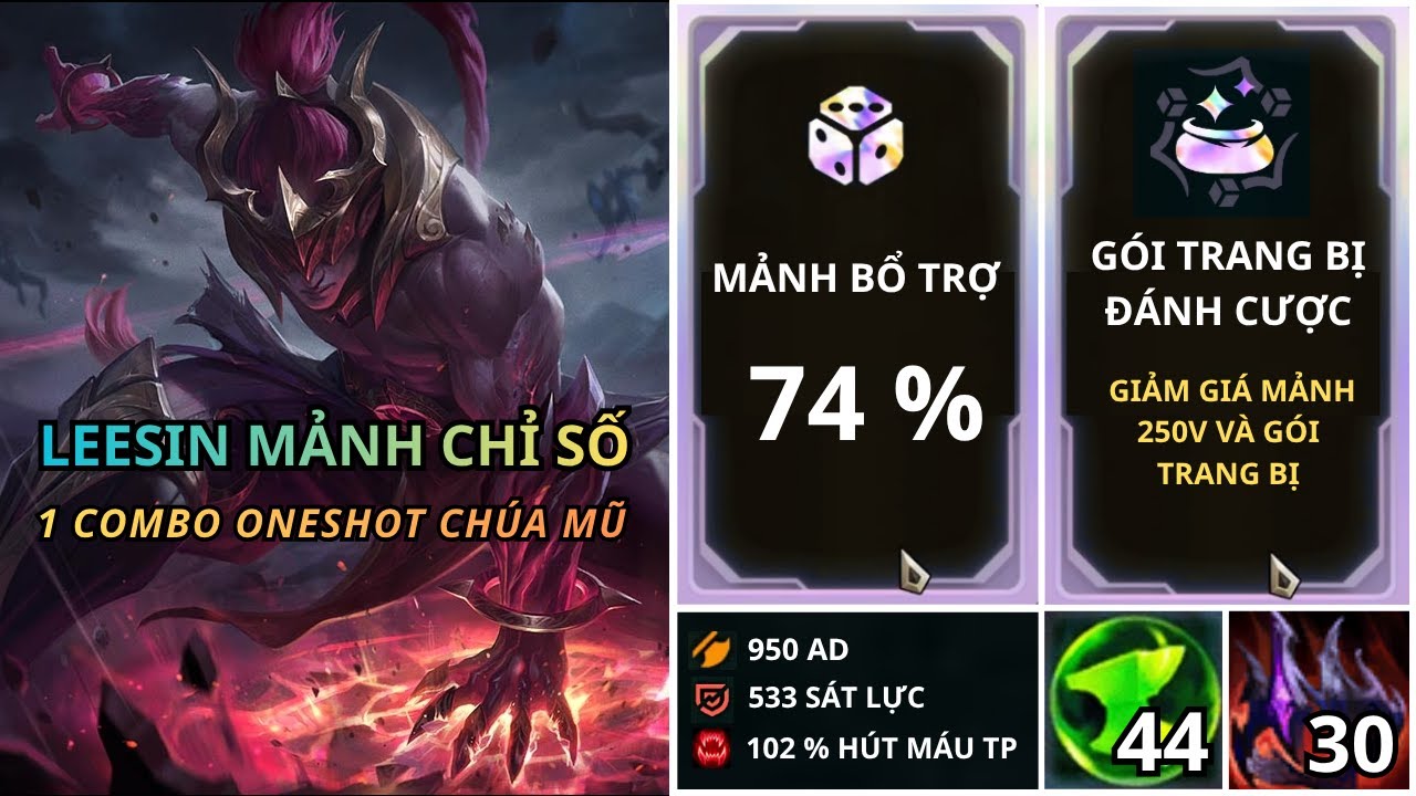 PLAYER NẮM 2 KỶ LỤC THẾ GIỚI XUẤT HIỆN, LEESIN MẢNH CHỈ SỐ 533 S&Aacute;T LỰC ONESHOT CH&Uacute;A MŨ | LOL | ARENA