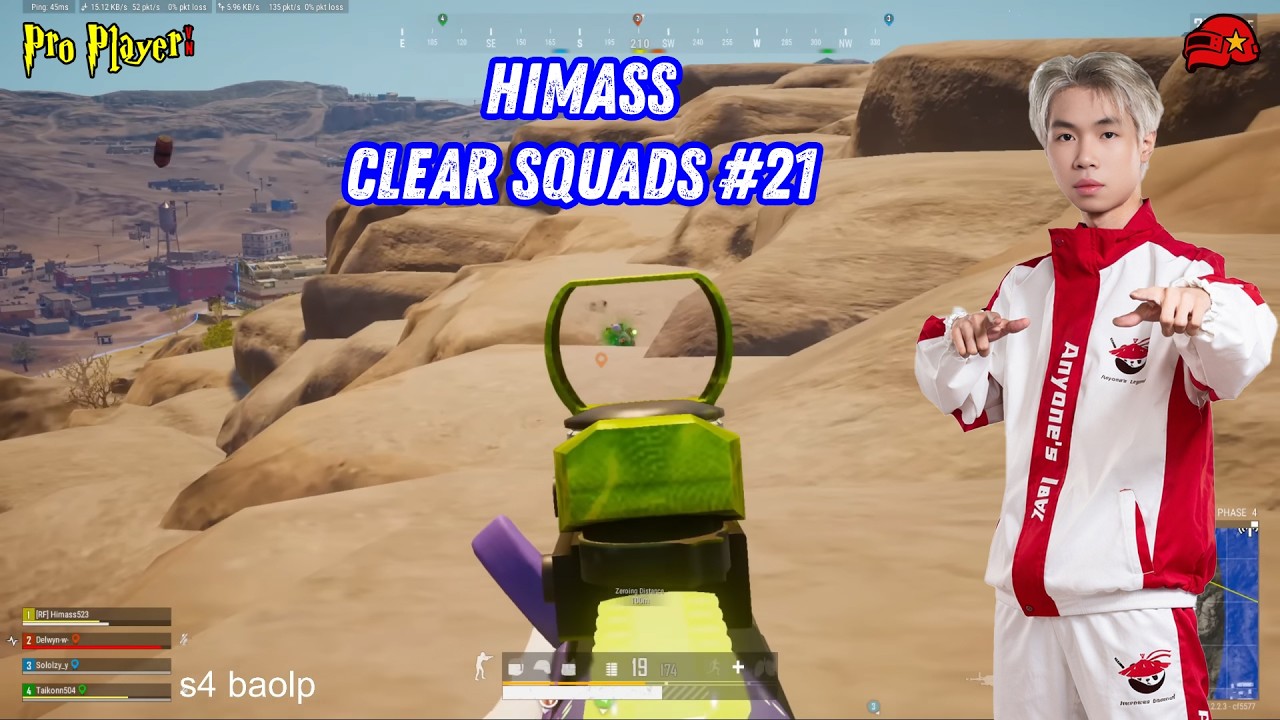PUBG PC I Himass Clear Squads #21 I Những pha Clear Squads của Streamer 