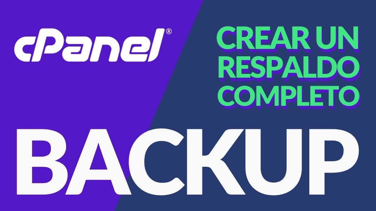 CÓMO CREAR UN RESPALDO COMPLETO BACKUP EN CPANEL