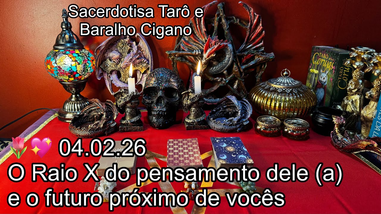 O RAIO X DO PENSAMENTO DELE (A) E O FUTURO PRÓXIMO DE VOCÊS 🌷✨04.02.26