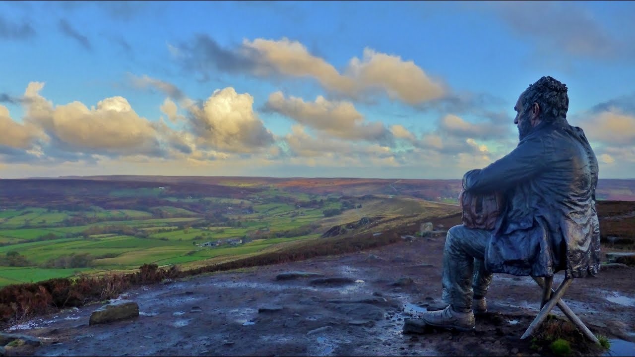 Seated Man & Westerdale, North York Moors - 28 October 2018
