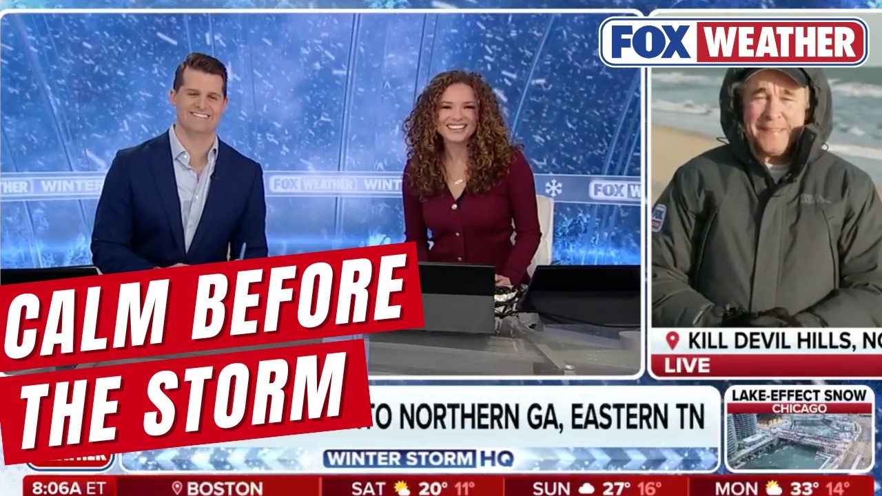 FOX Weather's Mike Seidel is Live in Kill Devil Hills, NC as a Powerful Nor'easter Looms