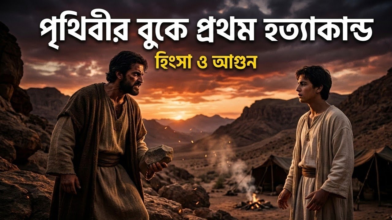 পৃথিবীর প্রথম হত্যাকাণ্ড | হিংসা ও আগুন | Story of Adam | Bangla Islamic Story | Deener Golpo 