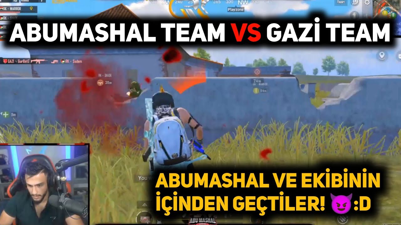 ABUMASHAL TEAM VS GAZİ TEAM! İÇLERİNDEN GEÇTİLER! Pubg Mobile Yayıncı Karşılaşmaları