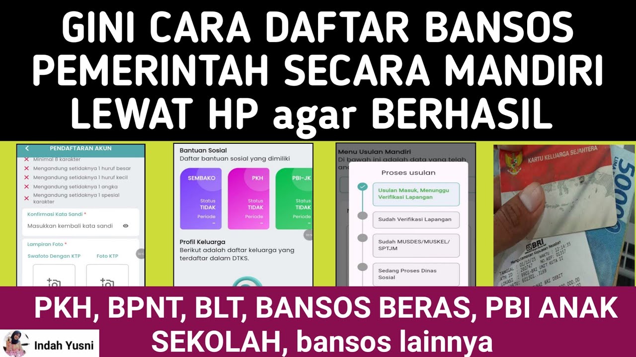 Terlengkap❗ CARA DAFTAR BANSOS PKH, BPNT BLT DAN BANSOS LAIN MELALUI HP agr DAPAT BANTUAN PEMERINTAH