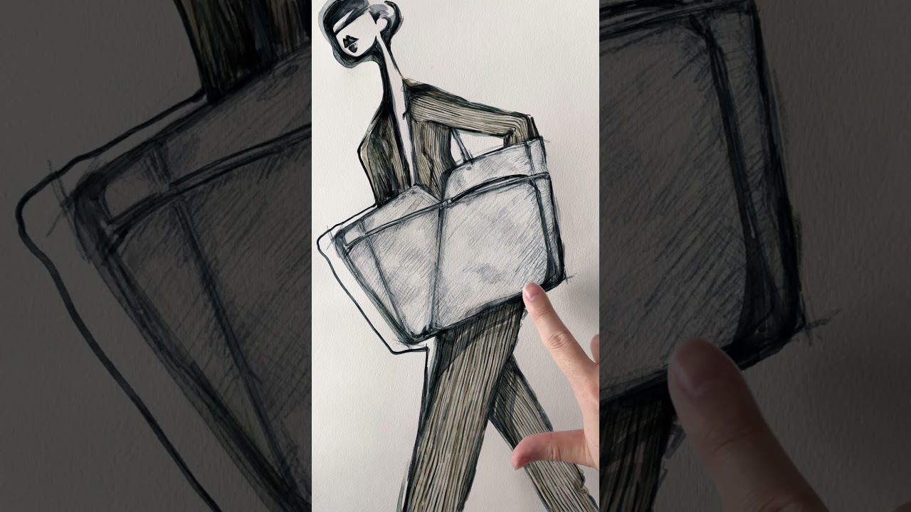 From catwalk to canvas. The art of the BOSS Revers bag, illustrated by #JaeSukKim #BeYourOwnBOSS