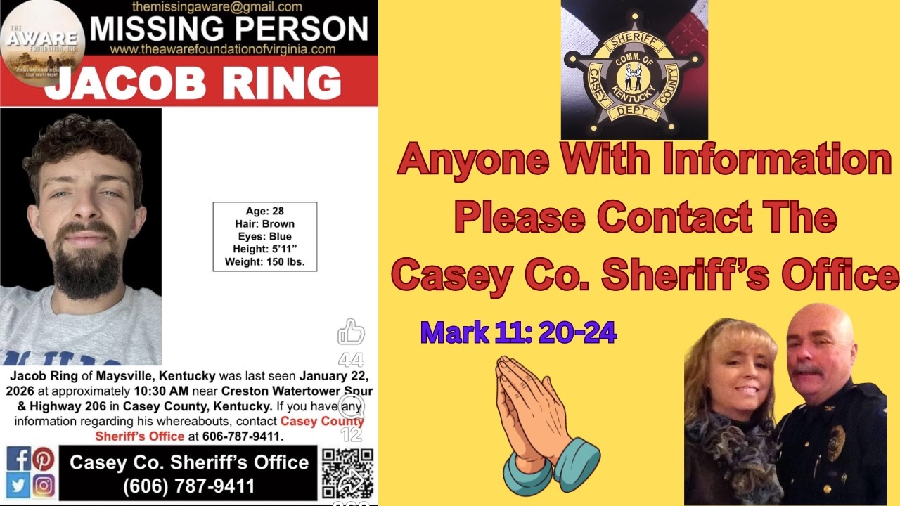 Anyone With Information Please Contatc The Casey Co. Sheriff's Office