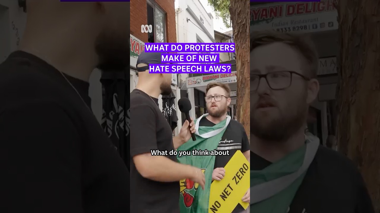 What do protesters make of NSW's new hate speech laws? #Protest#HateSpeechLaws #PublicDebate