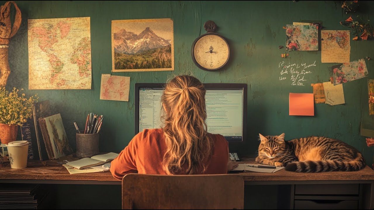 Study with me (Beraber Çalışıyoruz) (müziksiz, ortam sesleri)