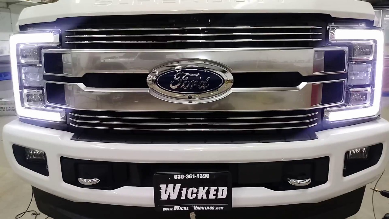2017-19 Super Duty Strobe Factory C-Rings with Auto Flasher by Wicked Warnings