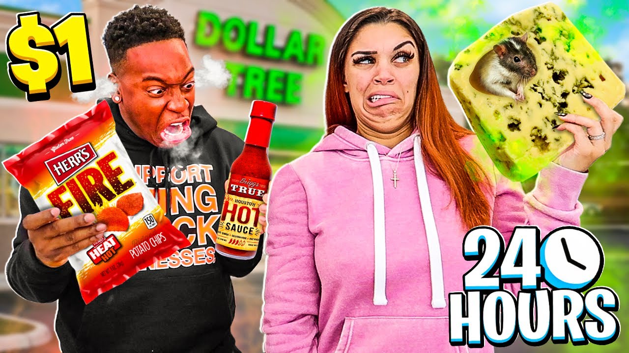 EATING DOLLAR STORE FOODS FOR 24 HOURS CHALLENGE **BAD IDEA**