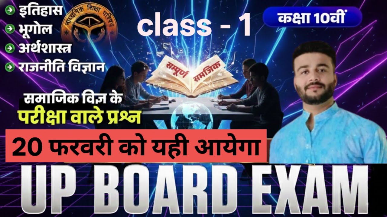 UP Board Class 10 History Most Important Questions 2026 | Samajik Vigyan Paper 2026