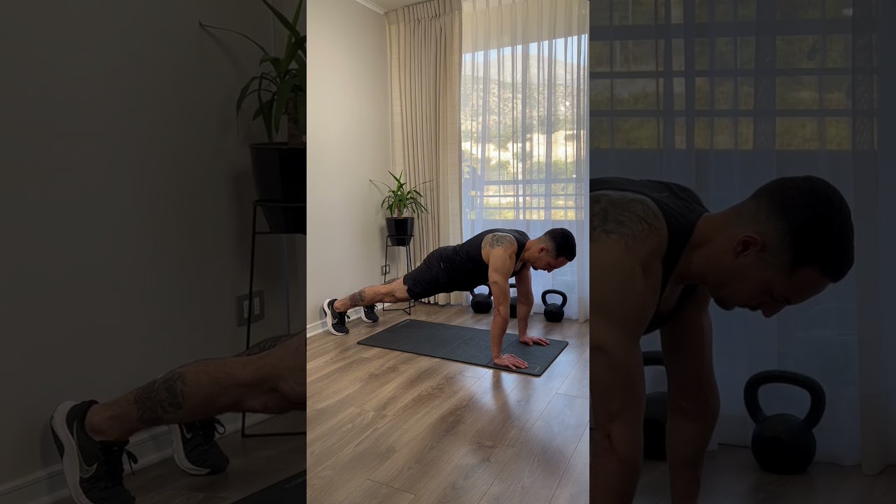 Plancha codos extendidos / Elbows extended plank #plank #core #coreworkout #homegym #strong