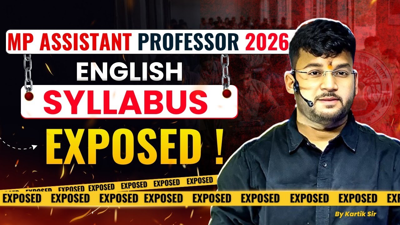 MP Assistant Professor English Literature Syllabus & Strategy 2026 | MP AP UPDATED NEW SYLLABUS