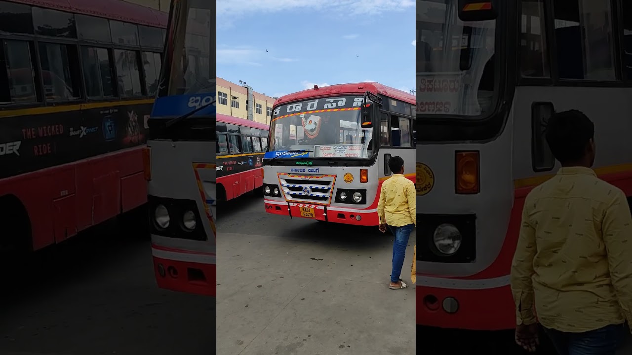Tiptur KSRTC Bus Turuvekere Depot 