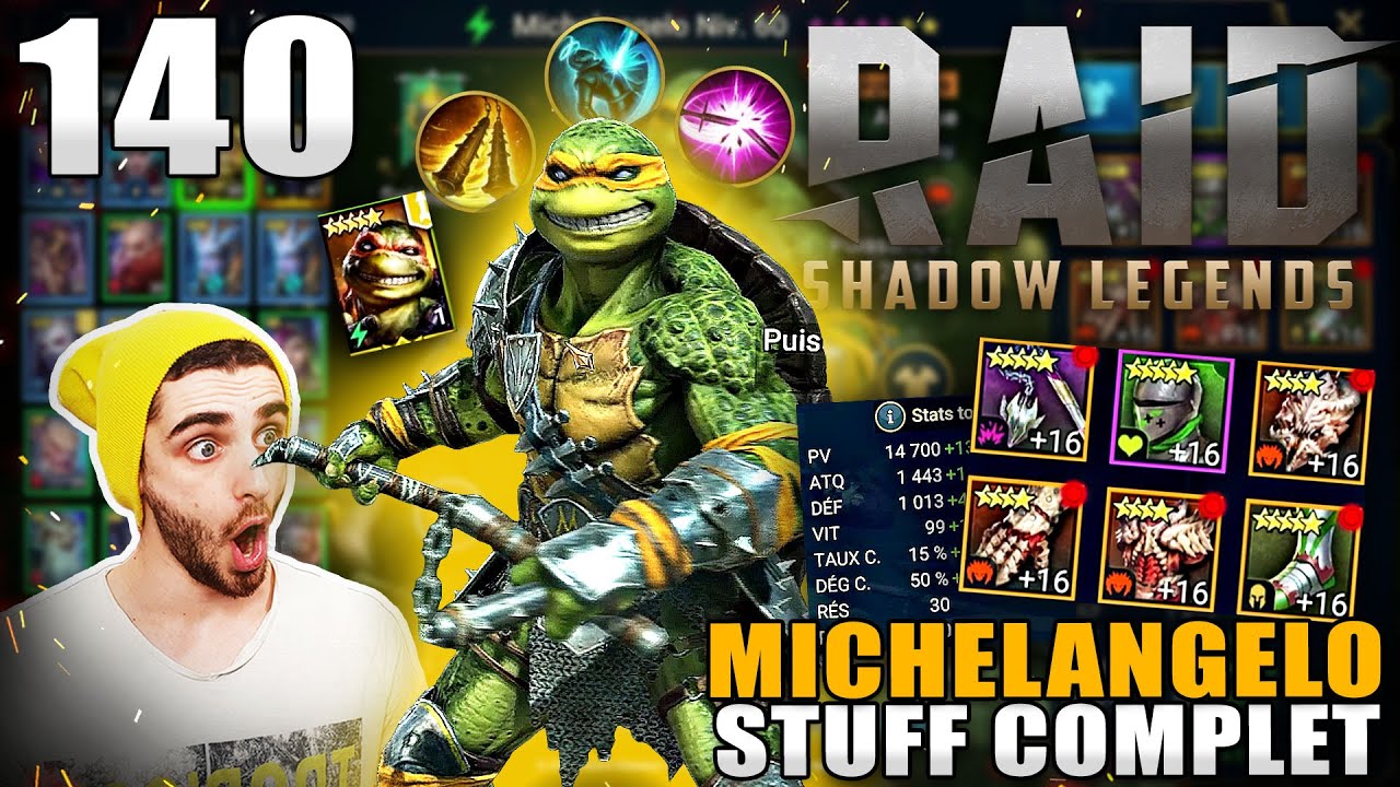 Comment Stuff MICHELANGELO (Nouveau Légendaire) [#140] Défi Raid Shadow Legends