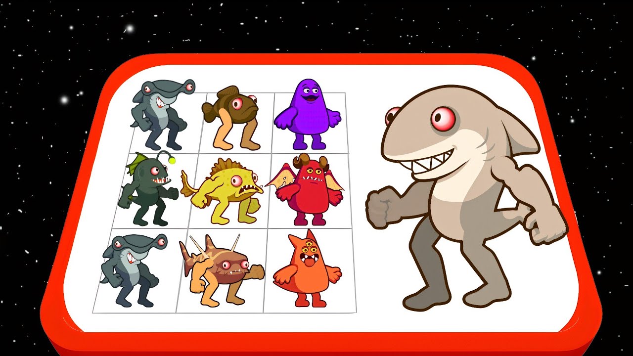 The Fish Vs Grimaze Merge War - Grimace Army Vs Shark Boss, Merge Battle Gameplay