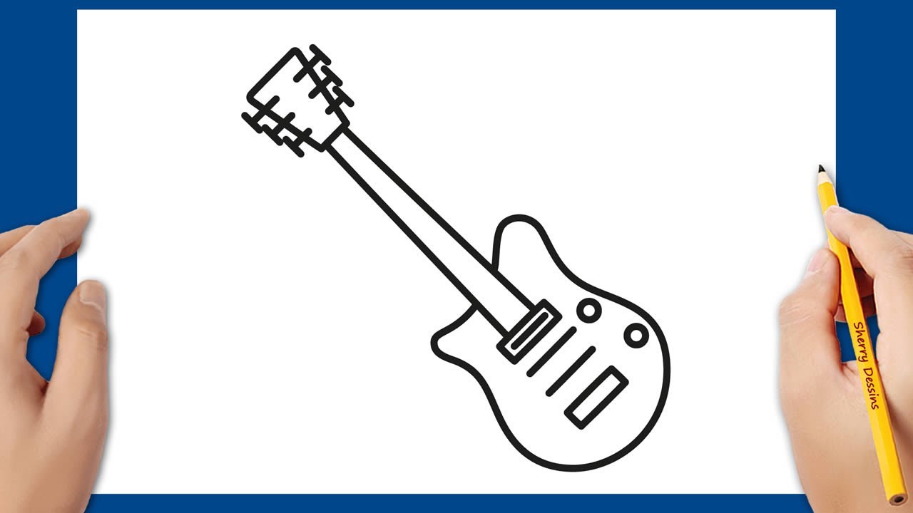 Comment dessiner une guitare étape par étape