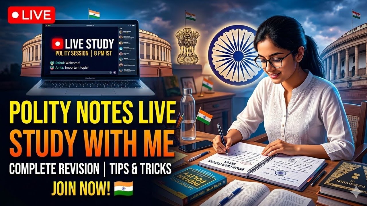 Polity Live Class 🔴Important Notes|All Govt ExamsLIVE Polity Notes ||Indian Polity Complete Revision