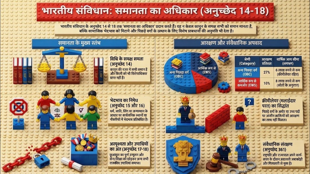 समानता का अधिकार।right to equality।। Indianconstitution।। BPSC।। SSC।। factsandtheory।। Railway।।