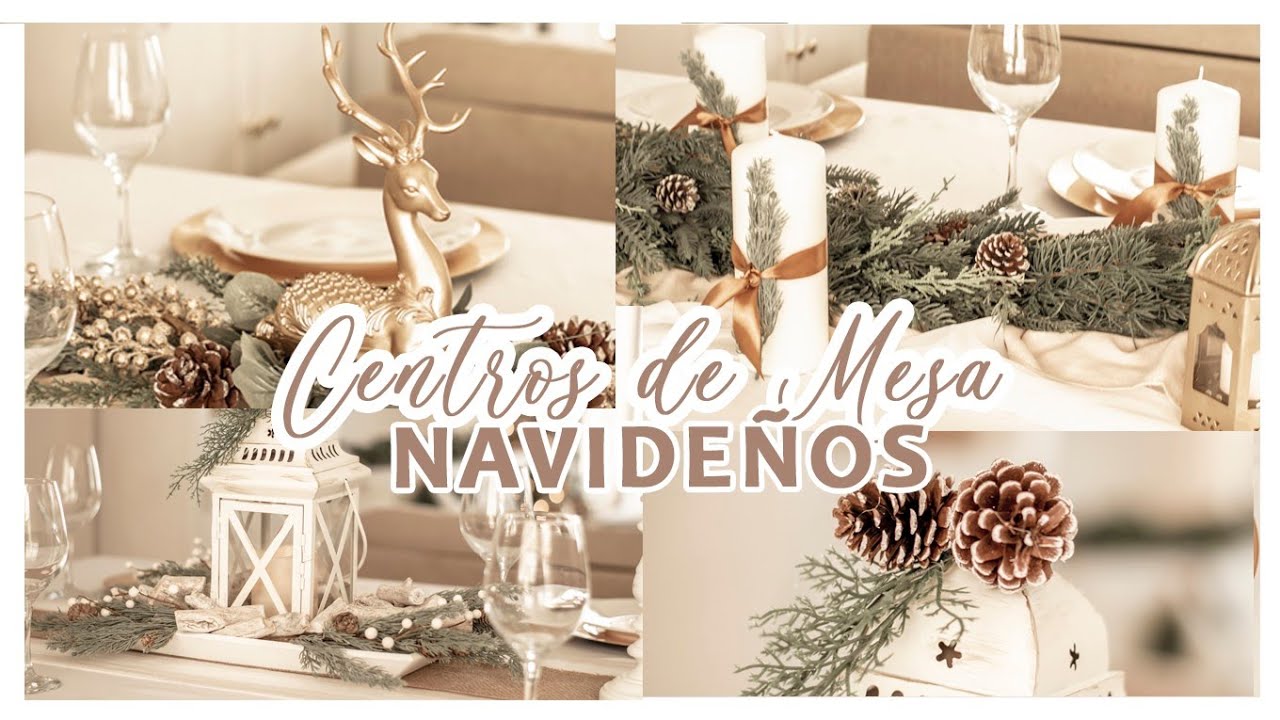 🎄IDEAS DE CENTROS DE MESA NAVIDEÑOS FÁCILES Y ELEGANTES 2022 ⭐DECORACIÓN NAVIDEÑA COMEDOR PEQUEÑO.