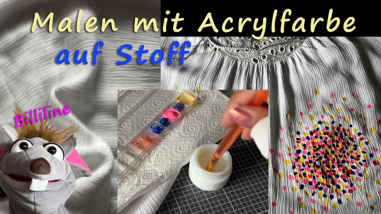 Malen mit Acryl auf Stoff 😍 geht das? #malen #acryl #Stoff #geht das #Bluse #Shirt #kreativ #spa&szlig; #