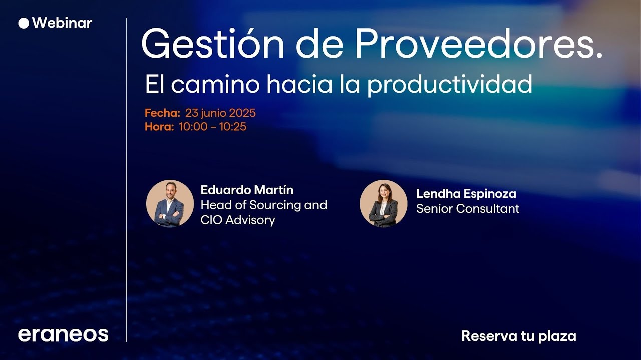 Webinar Gestión de Proveedores. El camino hacia la productividad