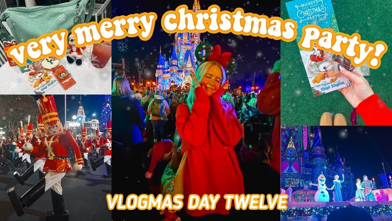 Mickey's Very Merry Christmas Party!🎅🏻*festive snacks, holiday shows, and more!* vlogmas day 12