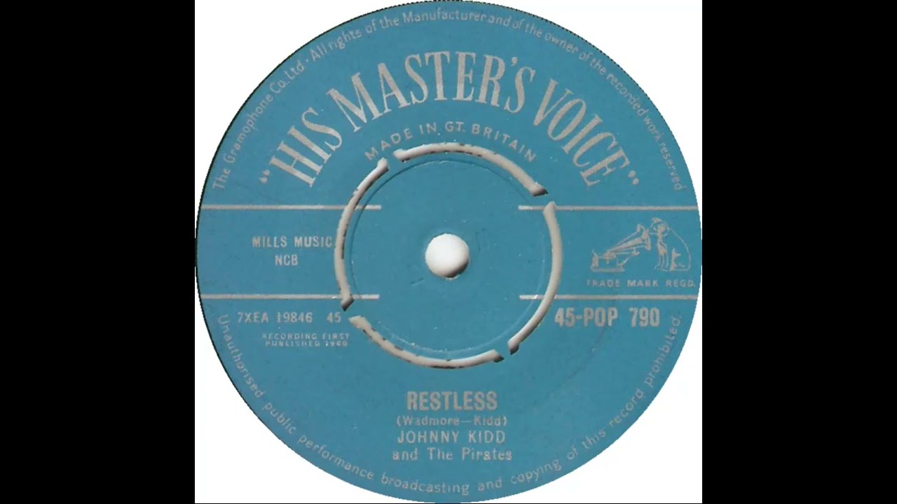 UK New Entry 1960 (261) Johnny Kidd & The Pirates - Restless