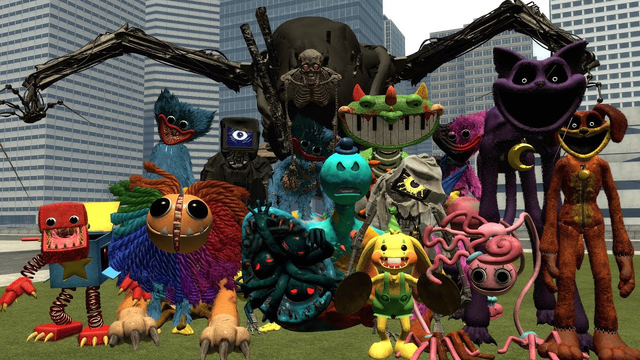 Surviving All Poppy Playtime 1, 2, 3 & 4 Chapters Monsters | Garry's Mod