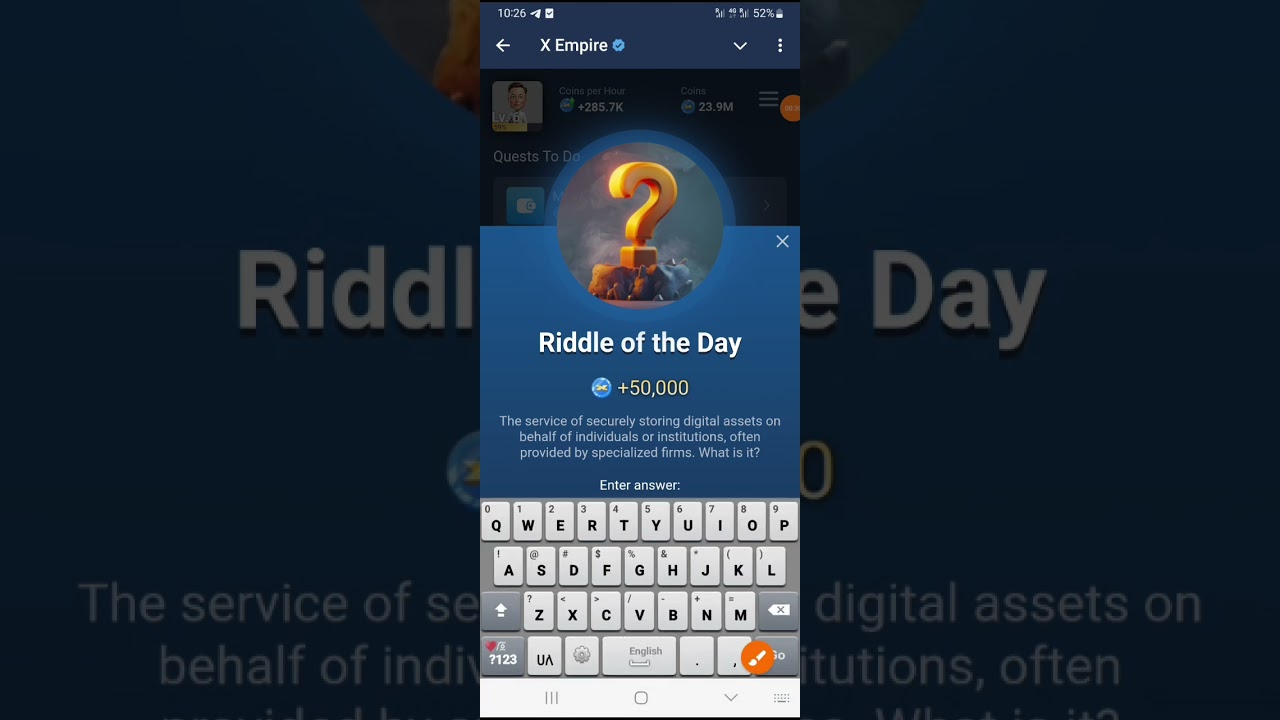 X Empire Riddle of the Day | Musk Empire Code | X Empire Riddle of the Day 11-12 October