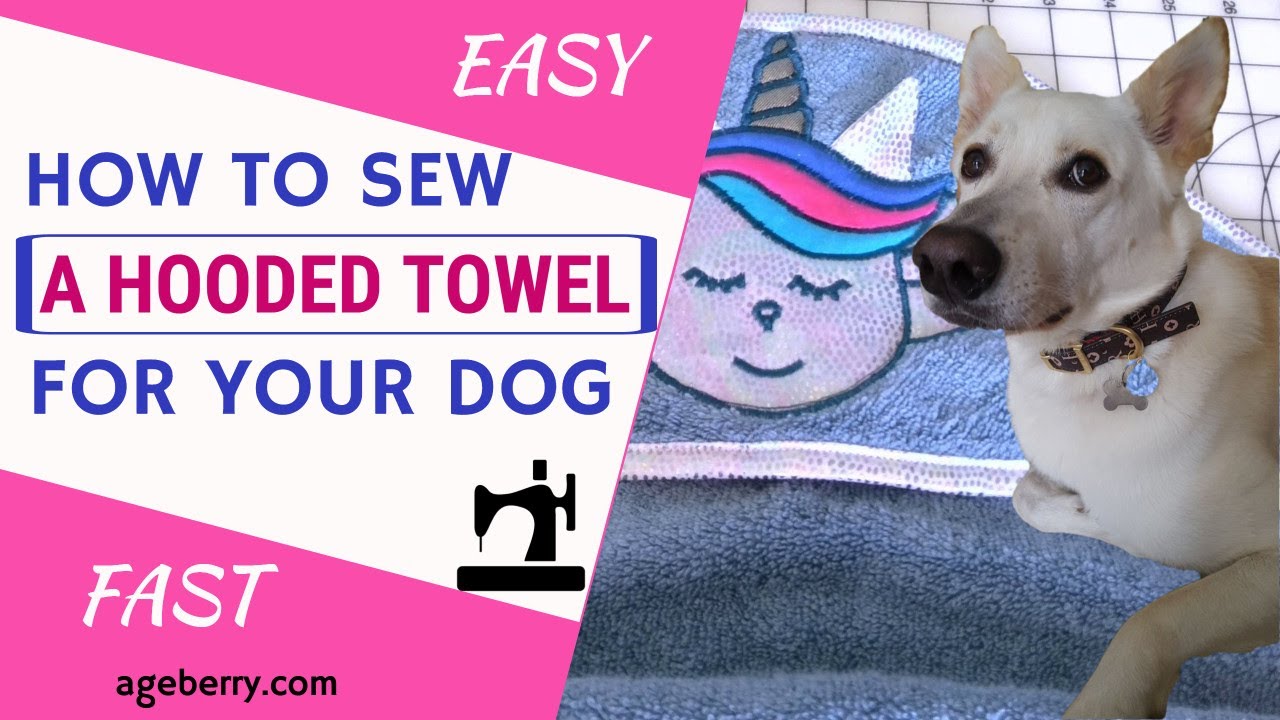 Haute dog - how to sew a personalized dog drying coat/towel