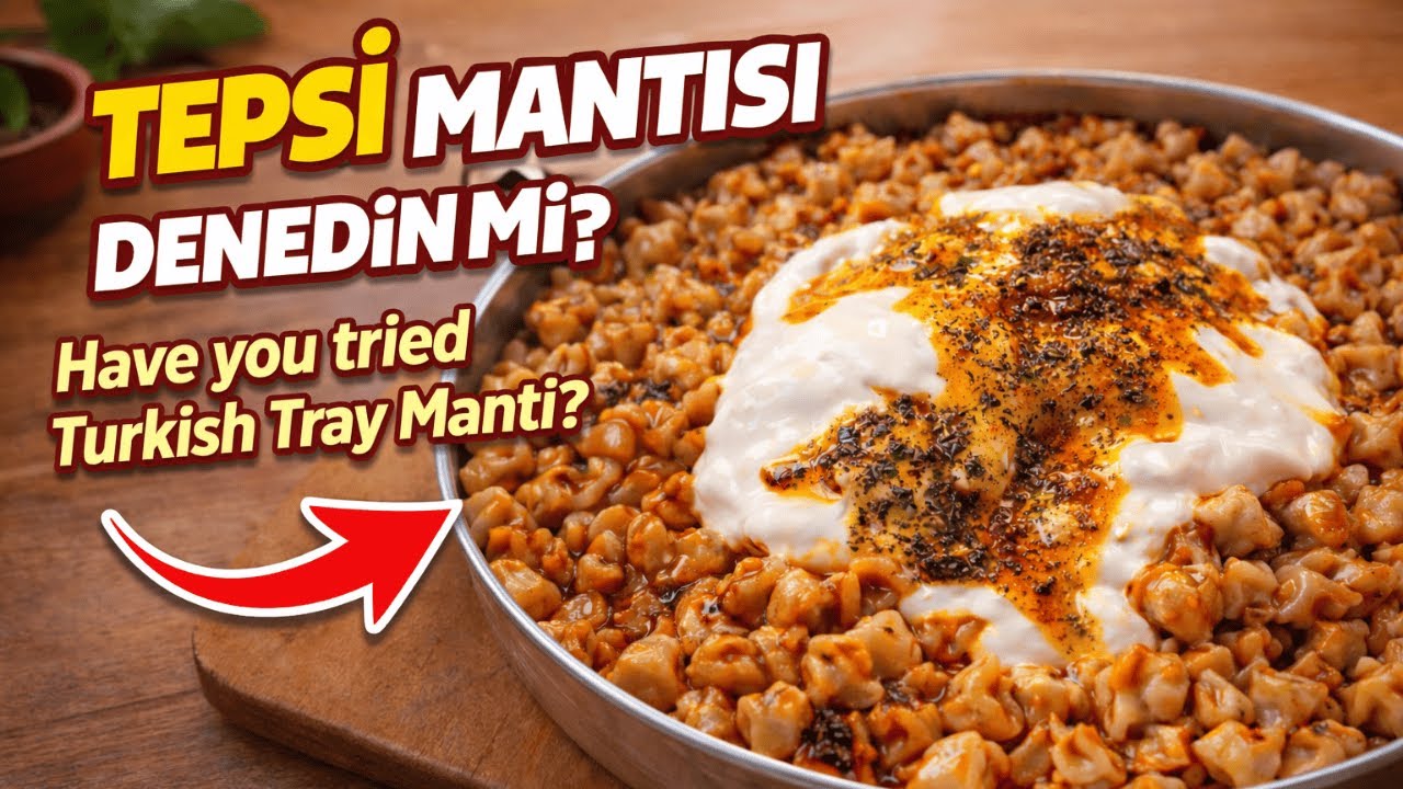 Gerçek Kayseri Tepsi Mantısı! 🥟 Fırınsız, Ocakta Kebap Lezzetinde | Authentic Turkish Tray Manti