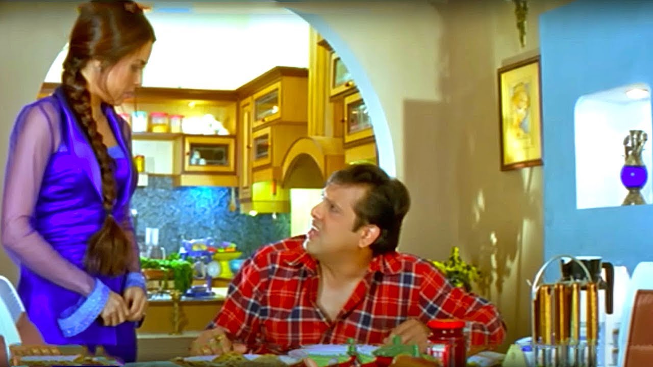 तू मुझे रोटी दे रही है या दाल रही है ? | Govinda - Mahim Chaudhry Scene | Sandwich Movie