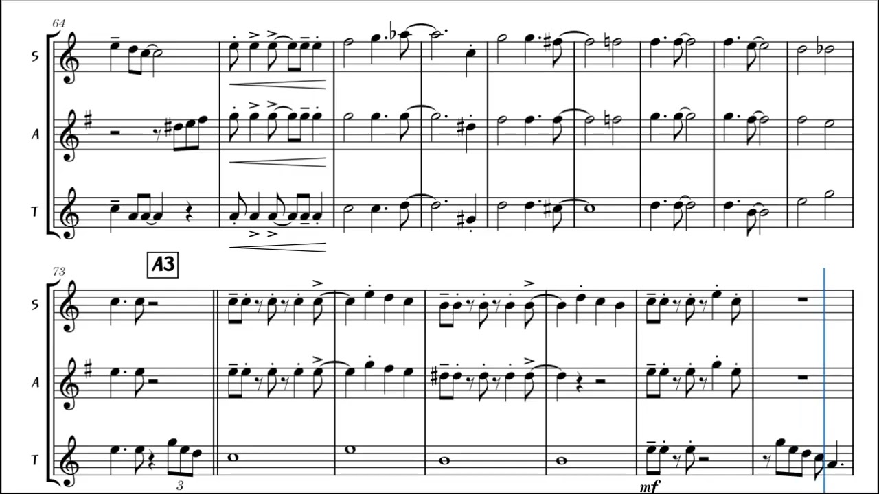 All of me (Jazz Standard) - 3중주 연습 악보 - SAT Trio - 120
