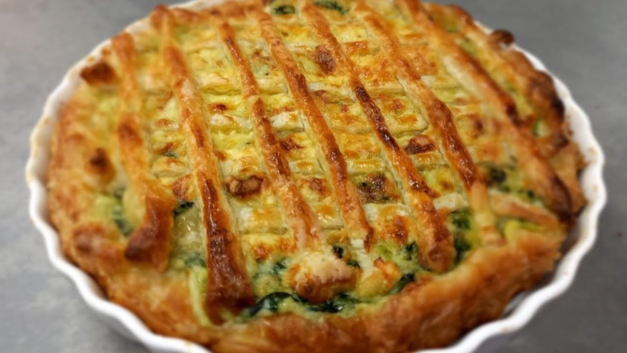 Rreze Dielli - Petë sfoliatë me spinaq dhe djathë në furrë nga zonja Albana