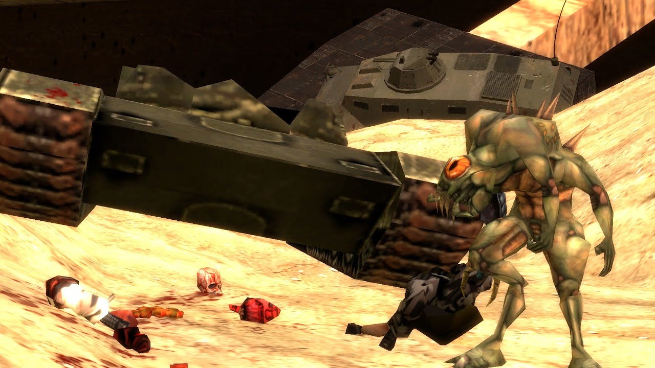 HALF LIFE 1 NPC BATTLE HECU VS RACE X (GMOD)